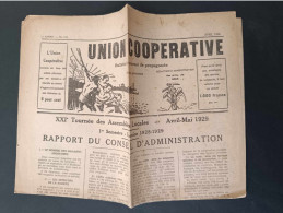 Union Coopérative Bulletin Mensuel De Propagande - Avril 1929 - Otros & Sin Clasificación