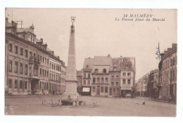 MALMÉDY - Le Perron (Symbole De La Justice Du Prince-Évêque De Liège) - Place Du Marché - Hôtel Des Eburons - Malmedy