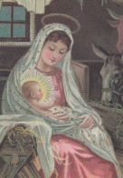 Vergine Maria Madonna Gesù Bambino Natale Religione Vintage Cartolina CPSM #PBP937.IT - Jungfräuliche Marie Und Madona