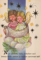 ANGELO Buon Anno Natale Vintage Cartolina CPSM #PAH645.IT - Angeli