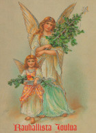 ANGELO Buon Anno Natale Vintage Cartolina CPSM #PAH204.IT - Angeli