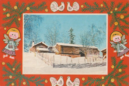 ANGELO Buon Anno Natale Vintage Cartolina CPSM #PAH014.IT - Anges