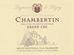 3 Superbes étiquettes Vins De Bourgogne ; Chambertin Grand Cru / Gevrey-Chambertin 1er Cru / Beaune Saint-Désiré - Bourgogne