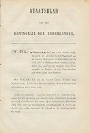 Staatsblad 1875 : Spoorlijn Zutphen - Winterswijk - Borken - Boc - Documenti Storici