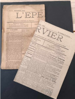 Journal L'épervier - 2 Exemplaires - 1927-29 - Andere & Zonder Classificatie