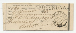 Rosendaal 1870 - Ontvangbewijs Aangetekende Zending - Non Classificati