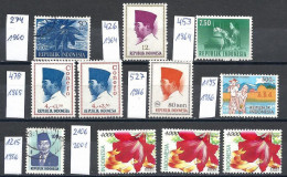 Indonesien, 1960-2001, 11 Marken, Postfrisch + Gestempelt - Indonesien