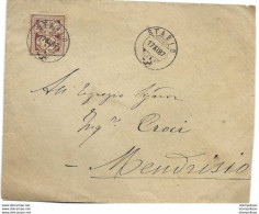 169 - 1 - Enveloppe Avec Superbes Cachets De Stabio 1887 - Briefe U. Dokumente