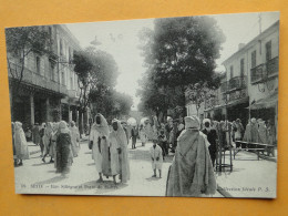 Cpa Algérie -- SETIF -- Rue Sillègue Et Porte De Biskra - FORTE ANIMATION - Setif