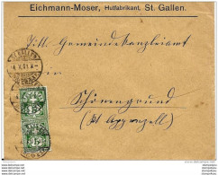 87 - 30 - Enveloppe Envoyée De St Gallen 1901 - Covers & Documents