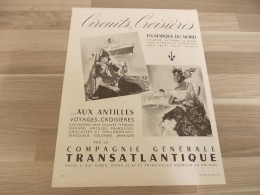 Reclame Advertentie Uit Oud Tijdschrift 1952 - Circuits, Croisières - Par La Compagnie Générale Transatlantique - Advertising