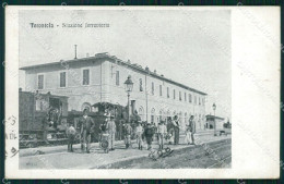 Arezzo Cortona Terontola Stazione Treno Cartolina WX1404 - Arezzo