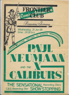 C6011/ Frontier Club,  Pirmasens Paul Neumann And The X Caliburs 1968 Flugblatt, - Música