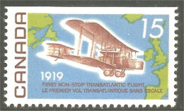 Canada Alcock Brown Transatlantic Flight Straight Margin At Top Bord Feuille Haut MNH ** Neuf SC (04-94ha) - Nuovi