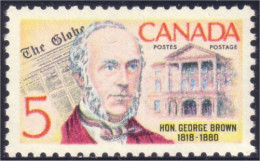 Canada George Brown Journal The Globe Newspaper MNH ** Neuf SC (04-84a) - Nuevos