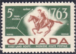 Canada Postrider Mailman Map Carte Facteur Cheval MNH ** Neuf SC (04-13c) - Pferde