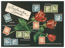 Y28292/ Briefmarkensprache Rosen AK  1964 - Briefmarken (Abbildungen)