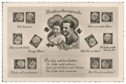 Y28282/ Briefmarkensprache Heuss-Marken Foto AK  - Stamps (pictures)