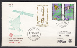 Turquie 1991 - FDC Special - EUROPA CEPT - Europe Spatiale - Tirage Limite A 60 Ex.numerotes - 1991