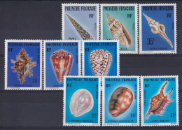 Polynésie Française     PA  114/116 ** - PA 132/134 ** + Poste 142144 **  Coquillages - Neufs