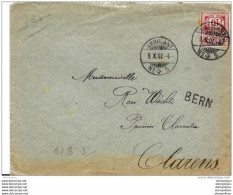 87 - 25 - Enveloppe Cachets "Ambulant" + Cachet Linéaire Bern 1902 - Covers & Documents