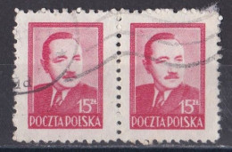 Pologne - République 1944 - 1960   Y & T N °  534  Paire  Oblitérée - Gebruikt