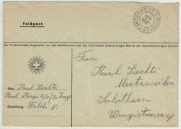 Schweiz, Brief Feldpost Pontonier Kp. II/1 - Solothurn, Courrier Militaire / Field Post - Dokumente