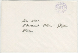 Schweiz, Brief Feldpost Geb.San-KP III/9 - Olten, Courrier Militaire / Field Post - Documenti