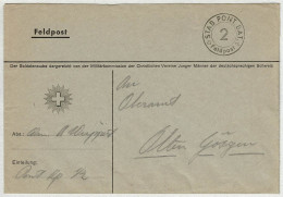 Schweiz, Brief Feldpost Stab Pontonier Kp. II/1 - Olten, Courrier Militaire / Field Post - Dokumente