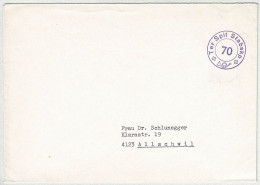 Schweiz, Brief Feldpost Ter Spit Stabskp 70 - Allschwil, Courrier Militaire / Field Post - Dokumente