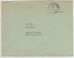 Schweiz, Brief Feldpost Skikurs 3. Divison Nach Olten-Gösgen, Courrier Militaire / Field Post - Dokumente