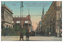 TT0116/ Mexico Avenida De San Francisco  AK 1913 - Autres & Non Classés