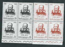 Italia, Italy, Italie 1964; Galileo Galilei (1564-1642) Fisico, Physical, Astronomer; Serie Completa, Quartine Di Bordo - Physik