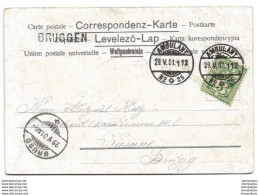 I - 57 - Carte Avec Superbe Cachets "Ambulant" Et Cachet Linléaiure "Bruggen" 1901 - Lettres & Documents