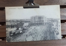 CASABLANCA : Place De France Et Magasins Modernes - RARE CLICHÉ - - Casablanca