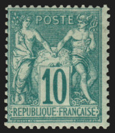 N°65, Sage 10c Vert, Type I, Neuf * Légère Trace De Ch. Signé A.BRUN - TB - 1876-1878 Sage (Typ I)