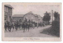 Entrée Du Village D' ELSENBORN - Soldats Sur Attelages De Chevaux - Militaires - Animée - Elsenborn (camp)