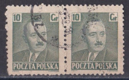 Pologne - République 1944 - 1960   Y & T N °  590  Paire  Oblitérée - Oblitérés