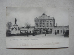 CPA BELGIQUE - BRUXELLES : Gare Du Luxembourg - Transport (rail) - Stations