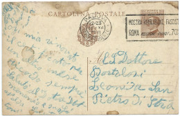 22 Dicembre 1932; Intero Postale Da C 30 , Con Targhetta " Mostra Rivoluzione Fascista-Roma Riduzioni Ferrov. 70% " - Entiers Postaux