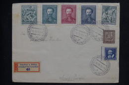 TCHÉCOSLOVAQUIE - Enveloppe  En Recommandé De Arnoltice Pour La Belgique En 1938 Avec étiquette Belge Au Dos - L 152029 - Cartas & Documentos