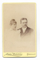 Y27795/ CDV Foto Junge Paar, Atelier Walsleben, Breslau Schlesien Ca.1900 - Andere & Zonder Classificatie