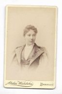 Y27794/ CDV Foto Junge Frau, Atelier Walsleben, Breslau Schlesien Ca.1900 - Andere & Zonder Classificatie