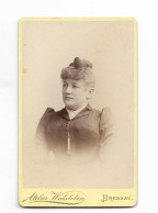 Y27793/ CDV Foto Junge Frau, Atelier Walsleben, Breslau Schlesien Ca.1900 - Andere & Zonder Classificatie