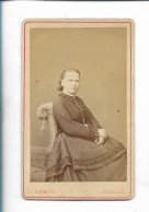 Y27770/ CDV Foto Junge Frau Atelier C. Schmidt, Breslau Ca.1885 - Andere & Zonder Classificatie
