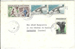 Envellope COTE D'IVOIRE N° 177 - 199 - 200 Paire Y & T - Ivory Coast (1960-...)