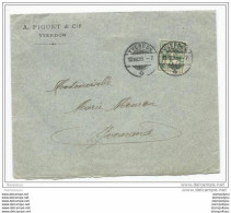 51 - 50 - Enveloppe Avec Cachets à Date D'Yverdon 1899 - Brieven En Documenten