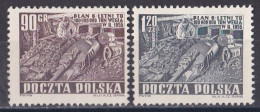 Pologne - République 1944 - 1960   Y & T N °  625  Et  626  Neuf Sans Gomme - Unused Stamps