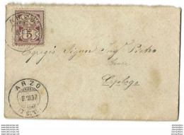 75 - 11 - Petite Enveloppe Avec Superbes Cachets à Date Arzo (Ticino) 1897 - Lettres & Documents