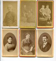 Lot De 6 CDV Cartes Photos Non Identifié A. LUMIERE LYON  VICTOIRE VUILLOT Chambery BERNARD Bourgoin Photographie - Non Classificati